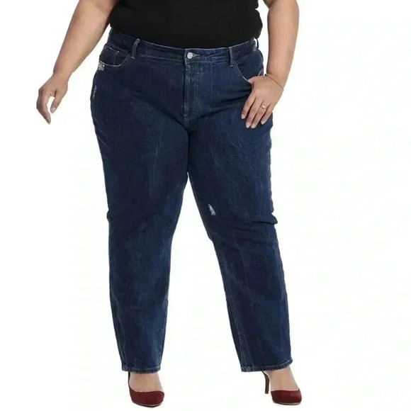 Warp + Weft High Rise Straight Jeans in Seine - Picture 1 of 11